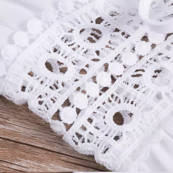 Sukienka plażowa-tunika długa boho KRETA, biała