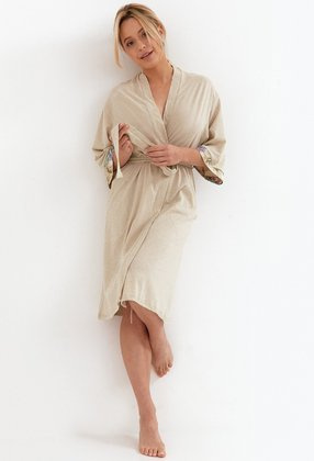 Szlafrok Cana 267 S-XL beżowy melanż