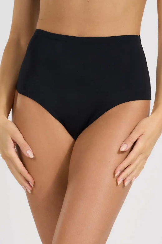 Koronkowe figi z wysokim stanem Leila, Nero/Czarny