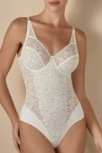 Eleganckie body modelujące GRAZIELLA, marfil-perła