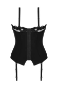Zmysłowy gorset Editya z koronką pionowe fiszbiny