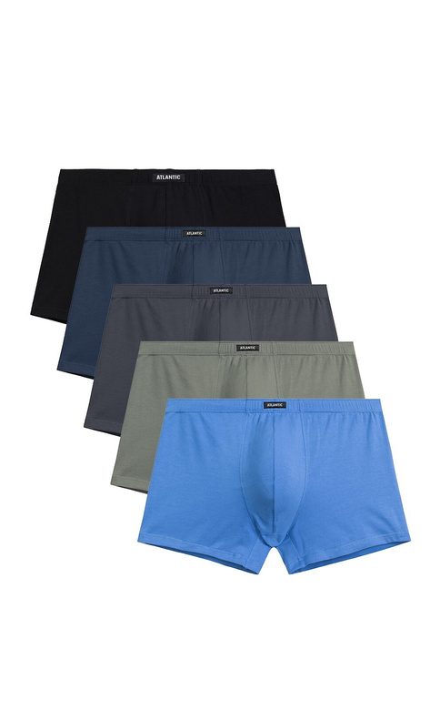 Bokserki Atlantic 5SMH-002 A'5 M-2XL niebieski-grafitowy-czarny