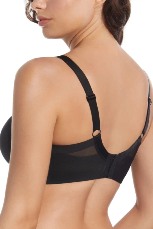 Gładki miękki biustonosz bez fiszbin BETTY, negro-czarny