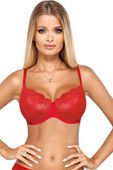 Biustonosz soft CLEO II z koronki, czerwony