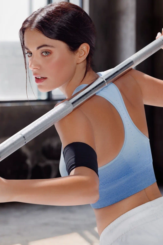 Sportowy bezszwowy biustonosz DIANA, niebieski