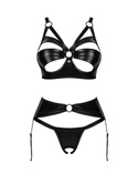 Komplet Obsessive Armares Set With Garter Belt XS-2XL czarny