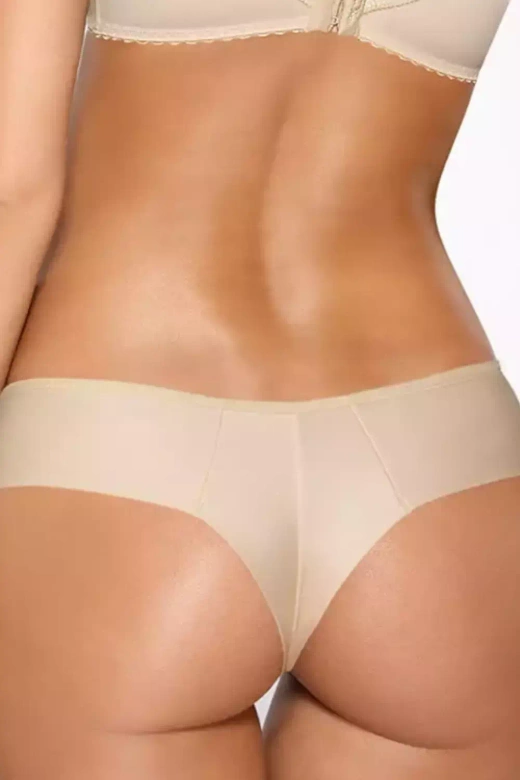 Stringi z tiulem i haftami CYNTHIA, beżowe