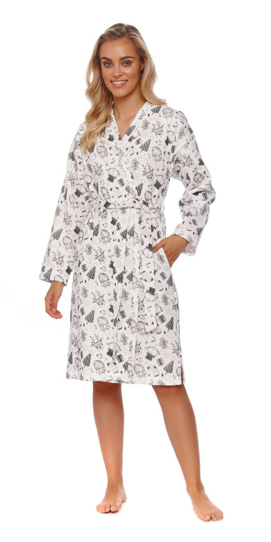 Szlafrok damski ciepły miękki 4579 bawełna mega soft