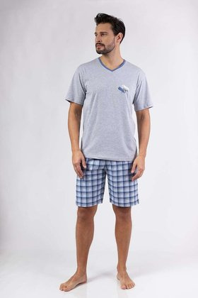 Piżama Regina 475 kr/r M-XL W25 męska melanż