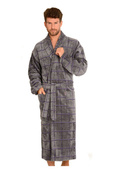 Szlafrok De Lafense 803 M-2XL męski szary-kratka