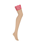 Pończochy Obsessive Cupide Desir Stockings S-3XL czerwony