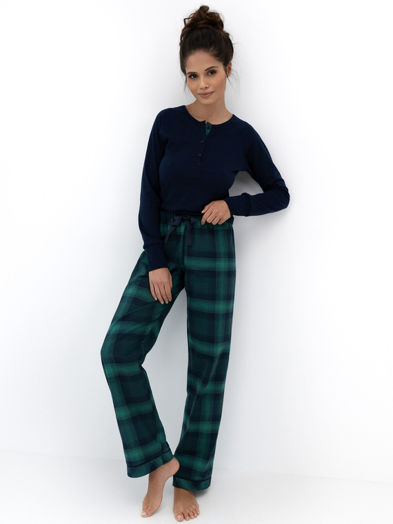 Piżama Sensis Cassandra dł/r S-XL zielony butelkowy