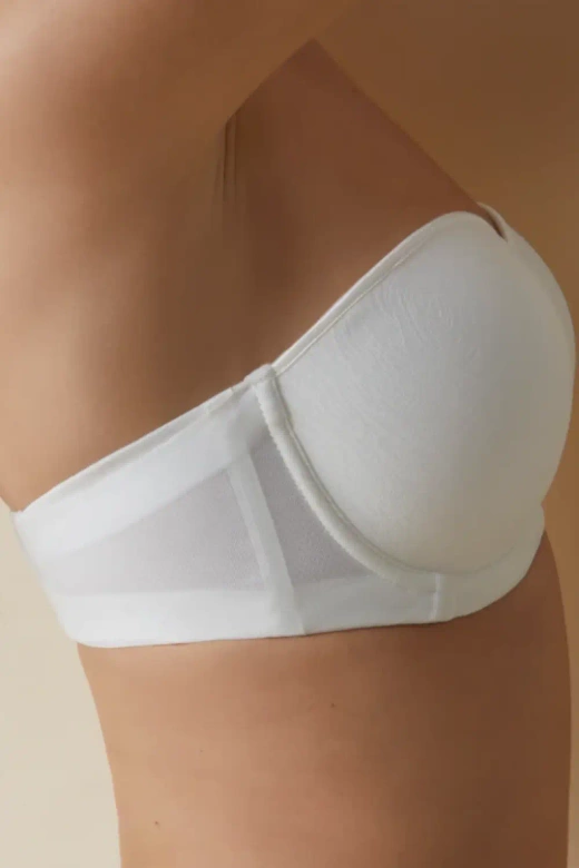 Samonośny gładki biustonosz VILMA, marfil-perła