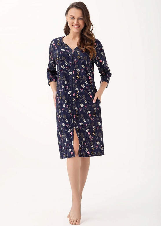 Szlafrok Luna 392 M-2XL L24 damski miłorzęby