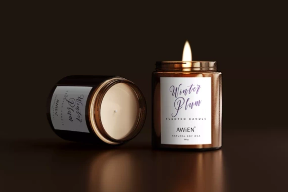 Świeca Sojowa o zapachu Winter Plum