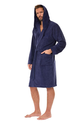 Szlafrok L&L 2521 M-2XL męski navy