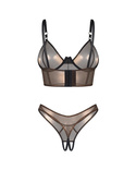 Komplet Obsessive Soranna Top&Crotchless Thong S-3XL złoty
