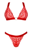 Komplet Elianes biustonosz+stringi, czerwony