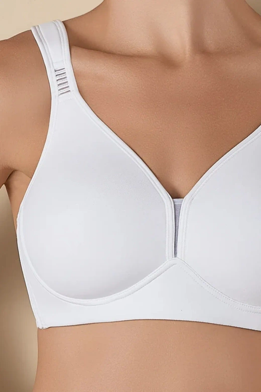 Biustonosz bez fiszbin miękkie ramiączka ELOISA, blanco-biel