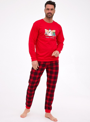 Piżama Cornette 115/289 Winter dł/r Christmas S-2XL męska czerwony