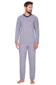 Piżama Regina 592 dł/r M-XL męska melanż ciemny