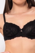 Miękki koronkowy biustonosz na fiszbinach Allure 2672, nero/czarny