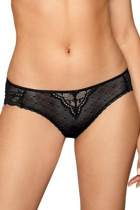 LAGERTA BRIEF Figi z koronką, czarny