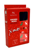 Bokserki Noviti BB011 X-Mas M-2XL granatowy