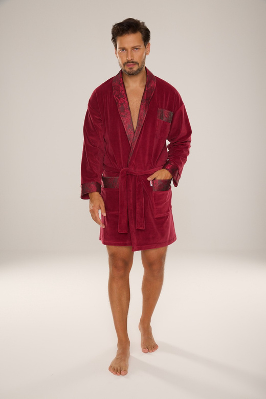 Szlafrok De Lafense 866 Noble M-2XL męski burgund