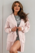 Ocieplany szlafrok/kardigan damski RUTH, różowy