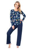 Piżama Donna Caroline Long dł/r M-2XL dark blue