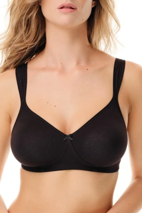 Biustonosz miękki bawełniany bez fiszbin 2435, Nero/Czerń