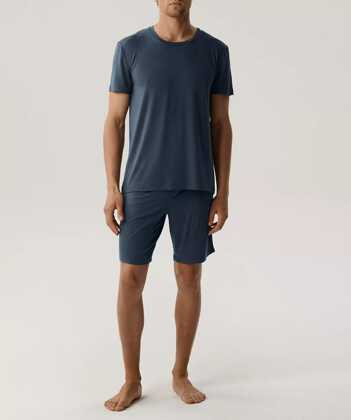 Piżama Atlantic BNMP-005 S-2XL męska denim melanż