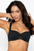 Biustonosz usztywniany balkonetka Sylvie, czarny