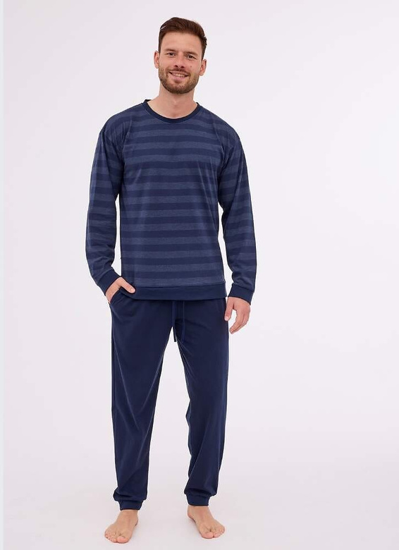 Piżama Cornette 117/279 dł/r Loose 14 S-2XL granatowy