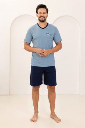 Piżama Regina 504 kr/r XXL W26 męska niebieski
