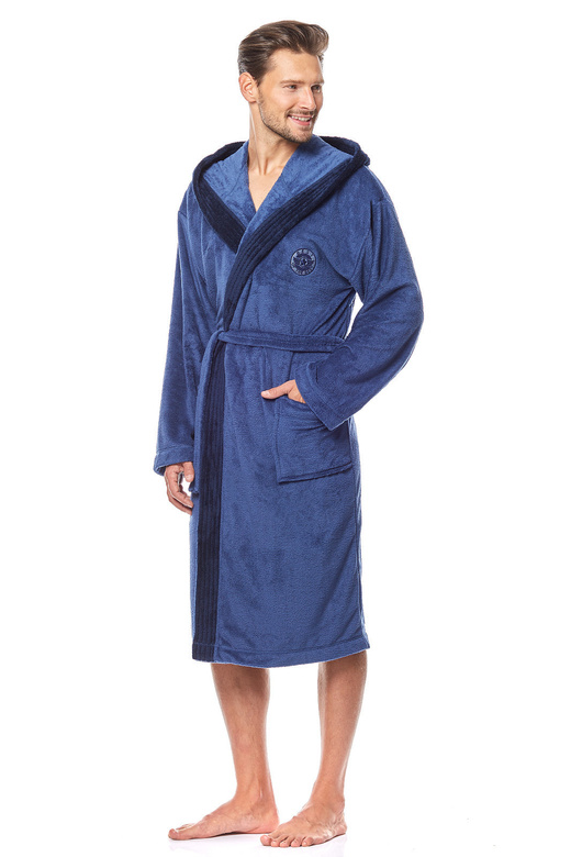 Szlafrok L&L George M-2XL męski navy