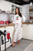 Piżama Sensis Lillian 3/4 Christmas S-XL śmietankowy