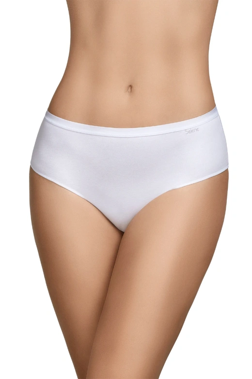 Dwupak bawełnianych fig z wysokim stanem braga 401, blanco-białe