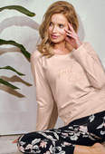 Piżama Taro Katie 3234 dł/r S-XL Z25 pudrowy beż