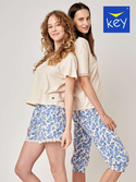 Piżama Key LNS 549 A24 kr/r S-XL jasny beżowy