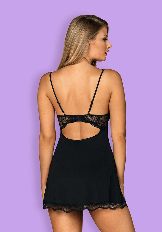 Koszula Obsessive Luvae Babydoll czarny