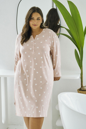 Koszula Taro Nori 3469 dł/r 2XL-4XL Z25/26 damska różowy