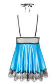 Eve chemise with mask turquoise