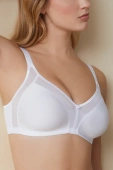 Gładki miękki biustonosz bez fiszbin ESTELA, biały