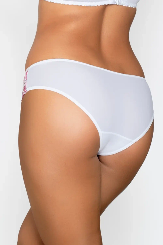 Klasyczne Figi z Haftami FIORI, białe