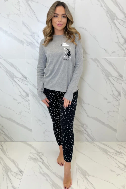 Słodka, miła piżama damska SHEARLY, szara