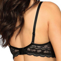 Biustonosz push-up LAGERTA BLACK, koronka czarny
