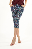 Spodnie piżamowe Mefemi Mix&Match Margot 3/4 druk damskie S-2XL granatowy