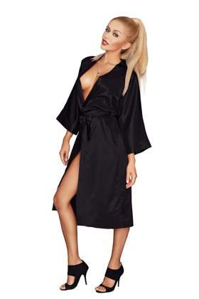 Podomka z satyny model 115, czerń